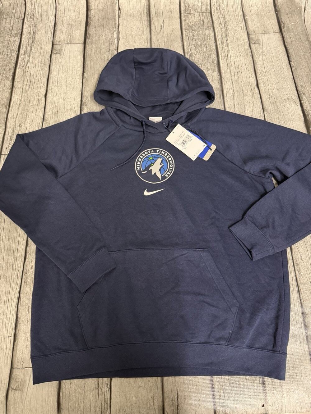 NWT Women’s Nike Minnesota Timberwolves Varsity Fleece Hoodie Navy Sz Large